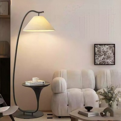 现代落地灯客厅感沙发旁边几置物架别墅设计师中古创意氛围灯图2