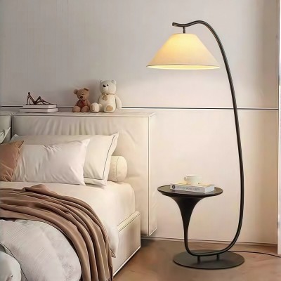 现代落地灯客厅感沙发旁边几置物架别墅设计师中古创意氛围灯图4