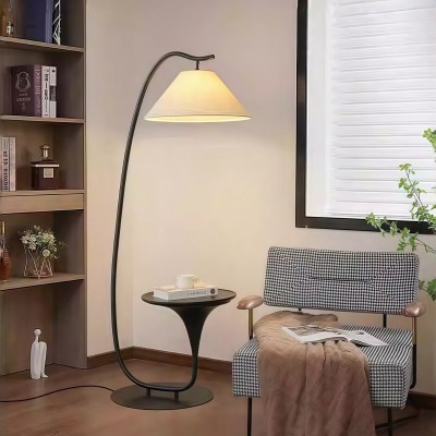 现代落地灯客厅感沙发旁边几置物架别墅设计师中古创意氛围灯图3