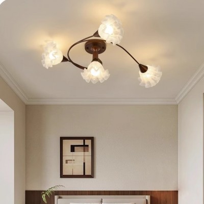 中古风铃兰花吸顶灯美式复古主卧室灯乡村民宿美拉德高级感客厅灯图4