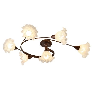 中古风铃兰花吸顶灯美式复古主卧室灯乡村民宿美拉德高级感客厅灯图5