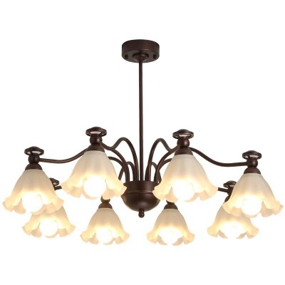 法式中古客厅吊灯铃兰花朵投影护眼灯具美式复古餐厅卧室大厅主灯图5