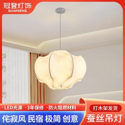 蝙蝠诧寂风个性蚕丝客厅吊灯意大利北欧你简约中古风民宿卧室餐厅图2