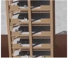 不同高度的建筑物，面对地震时的反应