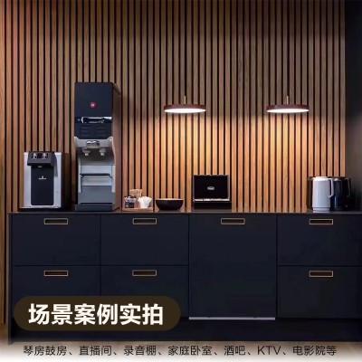 木纹格栅吸音板环保防潮客厅背景墙录音棚琴房条形聚酯纤维吸音板图3