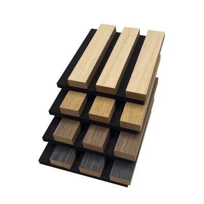 跨境格栅吸音板MDF环保防潮背景墙装饰隔音聚酯纤维木条吸音板图5