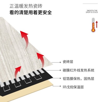 正温暖卧室客厅墙地砖800*800发热瓷砖 地面速热地暖砖室内保温砖图3
