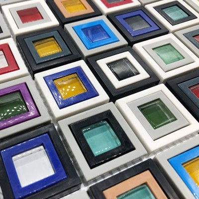 EN炫彩色水晶玻璃夜光马赛克瓷砖客厅玄关电视商场装饰背景墙图2