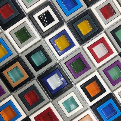 EN炫彩色水晶玻璃夜光马赛克瓷砖客厅玄关电视商场装饰背景墙图3