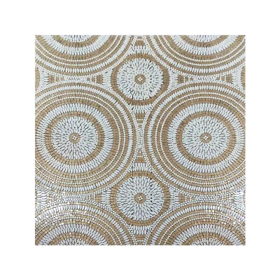 EN琉璃圆形马赛克瓷砖拼图剪画主题餐厅地花简约创意室内马赛克图5