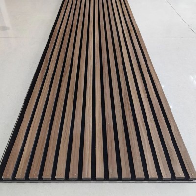 跨境聚脂纤维木条格栅吸音板木质降噪防火装饰板背景墙毛毡隔音板图3