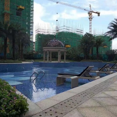 陶瓷玻璃马赛克石英石热熔马赛克鱼池戏水池游泳池马赛克拼图图3