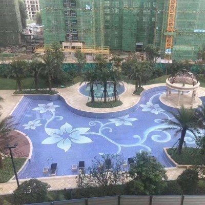 陶瓷玻璃马赛克石英石热熔马赛克鱼池戏水池游泳池马赛克拼图图2