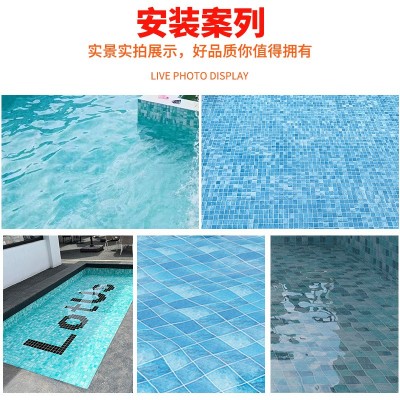 游泳池马赛克瓷砖摩洛哥风格蓝色拼图陶瓷浴池水池砖图3