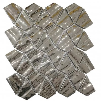 KTV电镀镜面水晶玻璃马赛克瓷砖电视背景墙瓷砖拼图拼花陶瓷图4