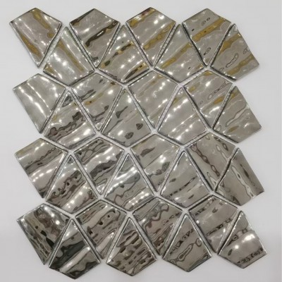 KTV电镀镜面水晶玻璃马赛克瓷砖电视背景墙瓷砖拼图拼花陶瓷图3