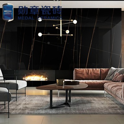 佛山岩板1600x2700x12MM亮面哑面都可批发轻奢时尚豪华地墙面砖图3