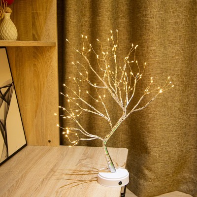 珍珠萤火虫树灯LED铜线灯小夜灯电池盒USB圣诞节房间卧室装饰串灯图4