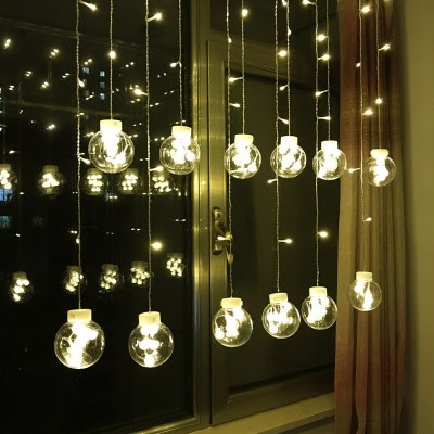厂家直销LED窗帘灯串 韩风许愿球小圆球灯泡节日装饰灯橱窗装饰灯图2