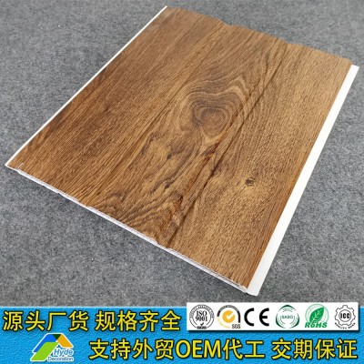 跨境300MM*8MM双凹槽覆膜天花板吊顶PVC扣板装饰卧室客厅护墙板图2