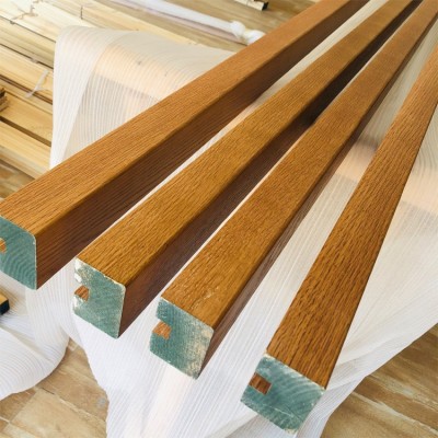 厂家直销实木楼梯扶手 定可制美国红橡木楼梯扶手 玻璃楼梯扶手图3