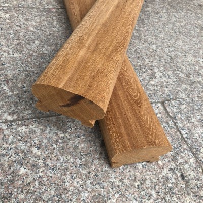 工厂实木扶手 定可制原木楼梯扶手 榉木铁艺扶手 玻璃卡槽扶手图3