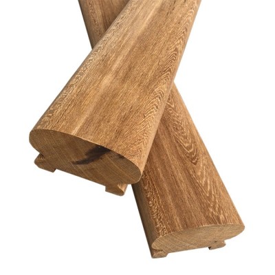 工厂实木扶手 定可制原木楼梯扶手 榉木铁艺扶手 玻璃卡槽扶手图4