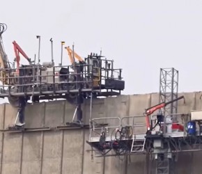 德国人是如何拆除冷却塔？挖掘机在162米的高处慢慢啃！