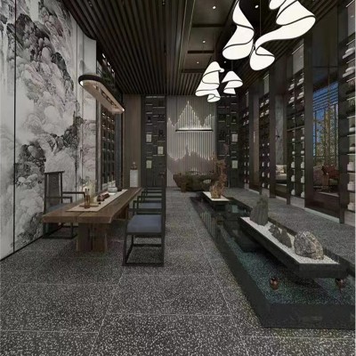 柔光精雕通体水磨石瓷砖750x1500客厅酒店KTV仿古砖防滑餐厅地砖图4