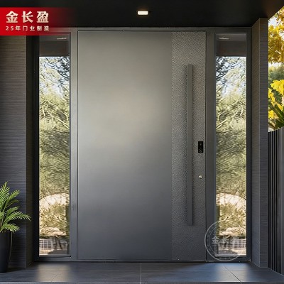 自建房防盗门高档欧式偏轴门外贸门别墅入户大门铸铝拼接玻璃门