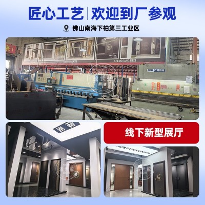 新中式高端防盗门家用甲级安全进户精雕铸铝防盗门一门一景入户门图2