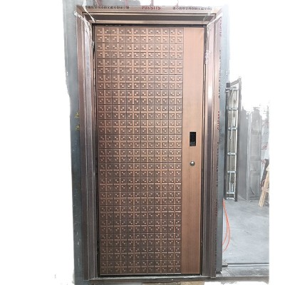 装甲门防爆铸铝门智能锁公寓入户门静音小区进户门自建房庭院大门图5