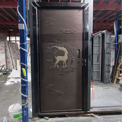 装甲门防爆铸铝门智能锁公寓入户门静音小区进户门自建房庭院大门图3