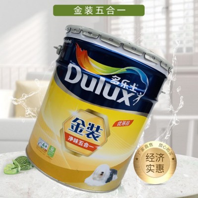 多乐士新款乳胶漆金装五合一净味室内翻新无甲醛白色家用墙漆面漆图3