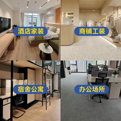 SPC石塑锁扣地板全新料4mm卡扣石晶耐磨环保家装工装酒店翻新防水图2