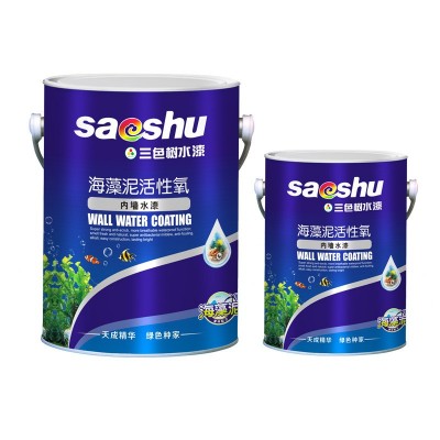 海藻泥活性氧内墙乳胶漆白色内外墙水性涂料多色可调墙漆乳胶漆图5