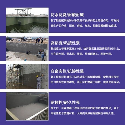 氯丁胶乳防水砂浆混凝土大坝港口防渗修补双组份阳离子水泥抗裂图3