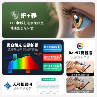中古卧室吸顶灯法式复古胡桃木纹主卧房间灯奶油风护眼儿童房灯具图4