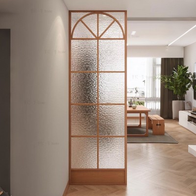 现代轻奢法式复古风屏风客厅入户玄关浴室卫生间简约固定玻璃隔断