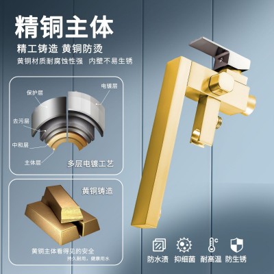 镀铬全铜浴缸龙头木桶黑色落地式冷热水淋浴花洒边立式批发喷头图4
