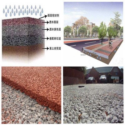 透水混凝土增强剂市政工程彩色透水地坪胶C20C25C30透水砼外加剂图4