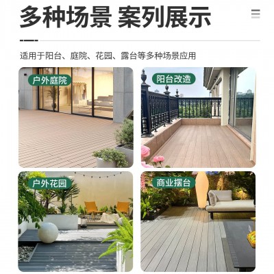 塑木地板户外露台地面铺设塑木户外地板木塑地板室外庭院花园地板图3