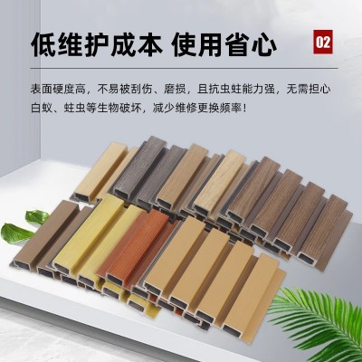 塑木长城板围墙户外花园格栅板防腐防潮庭院围栏装饰外墙挂扳图4