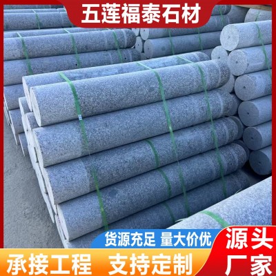 芝麻灰花岗岩挡车柱止车石抛光路障石五莲花石柱石墩子拦路石厂家图4