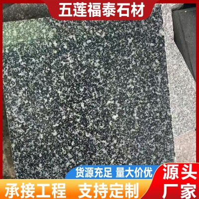 芝麻黑火烧板 黑色花岗岩大理石工程板 道路地铺石山东灰麻广场砖图3