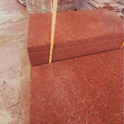 石岛红江西红红色褐红色石英石大理石中国石材建筑墙面地面图4