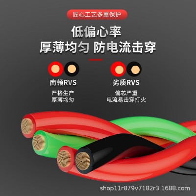 南领RVS消防花线11.52.5平方双绞线阻燃灯头线铜芯线材阻燃电线图2